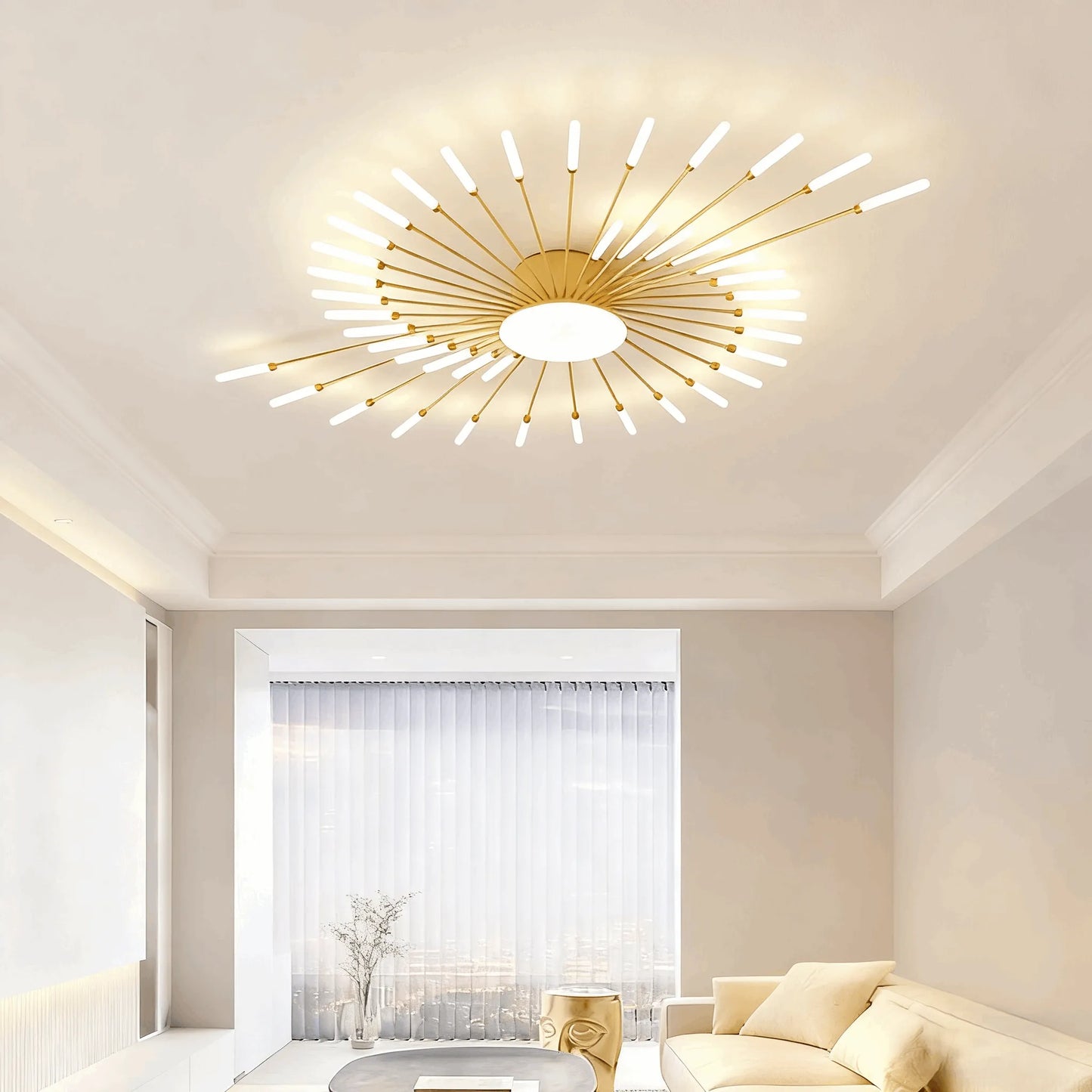 Nebula Moderne Feuerwerks-Deckenleuchte – Dimmbar fürs Schlafzimmer