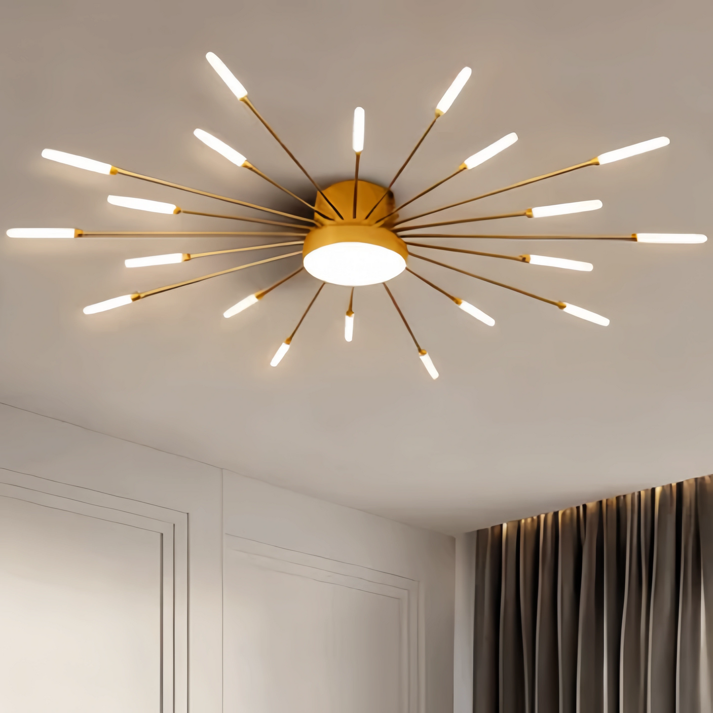 Nebula Modern Firework Ceiling Light – Dimmable for Bedroom