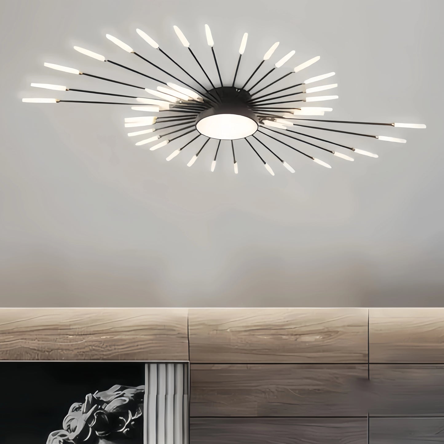 Nebula Modern Firework Ceiling Light – Dimmable for Bedroom