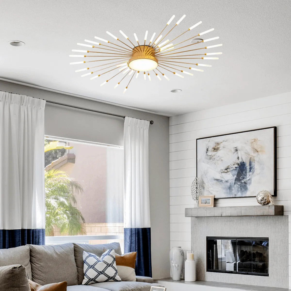 Nebula Moderne Feuerwerks-Deckenleuchte – Dimmbar fürs Schlafzimmer