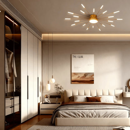 Nebula Moderne Feuerwerks-Deckenleuchte – Dimmbar fürs Schlafzimmer