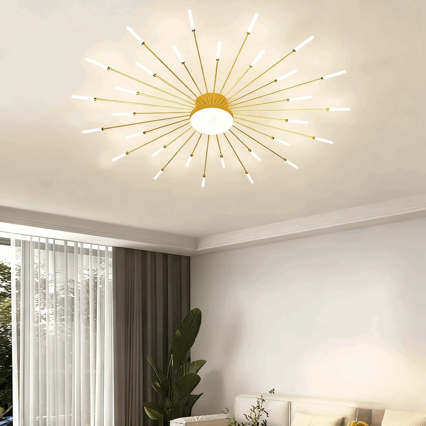 Nebula Moderne Feuerwerks-Deckenleuchte – Dimmbar fürs Schlafzimmer