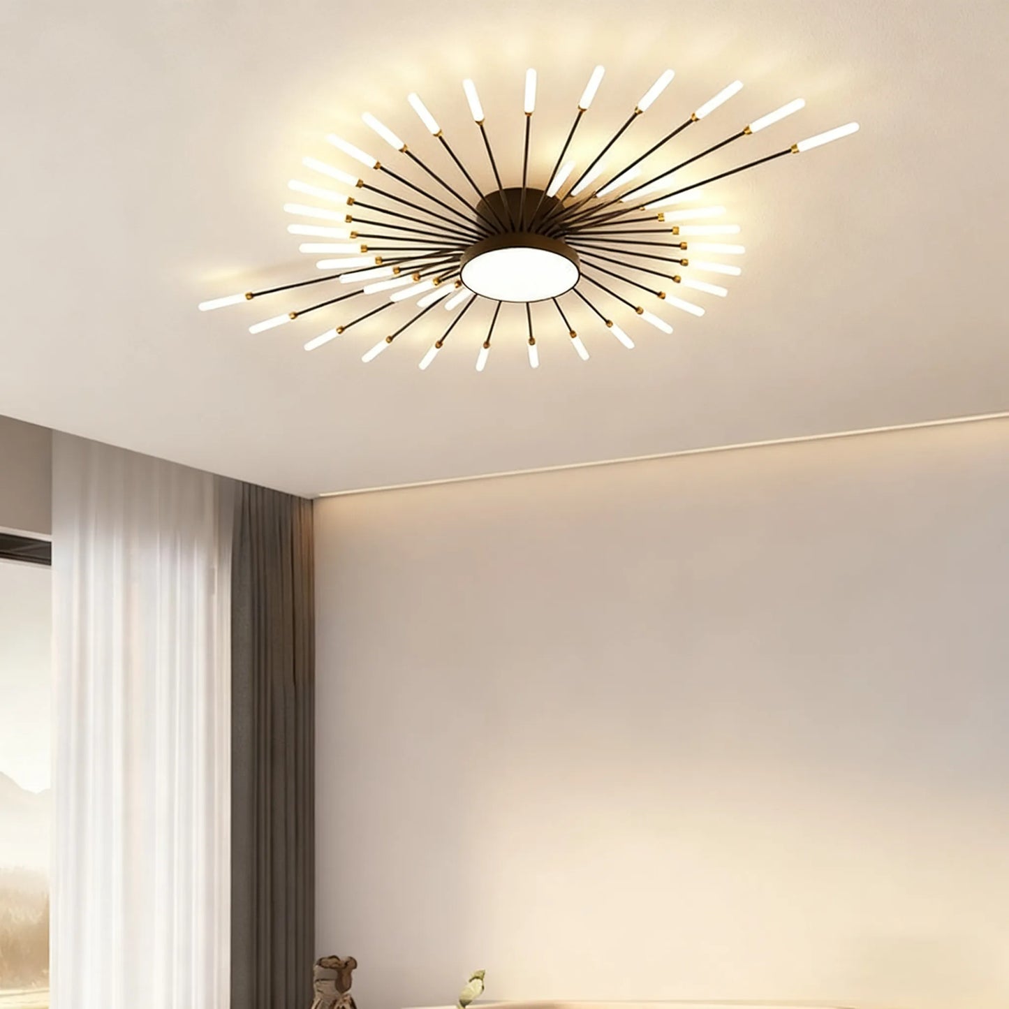 Nebula Moderne Feuerwerks-Deckenleuchte – Dimmbar fürs Schlafzimmer