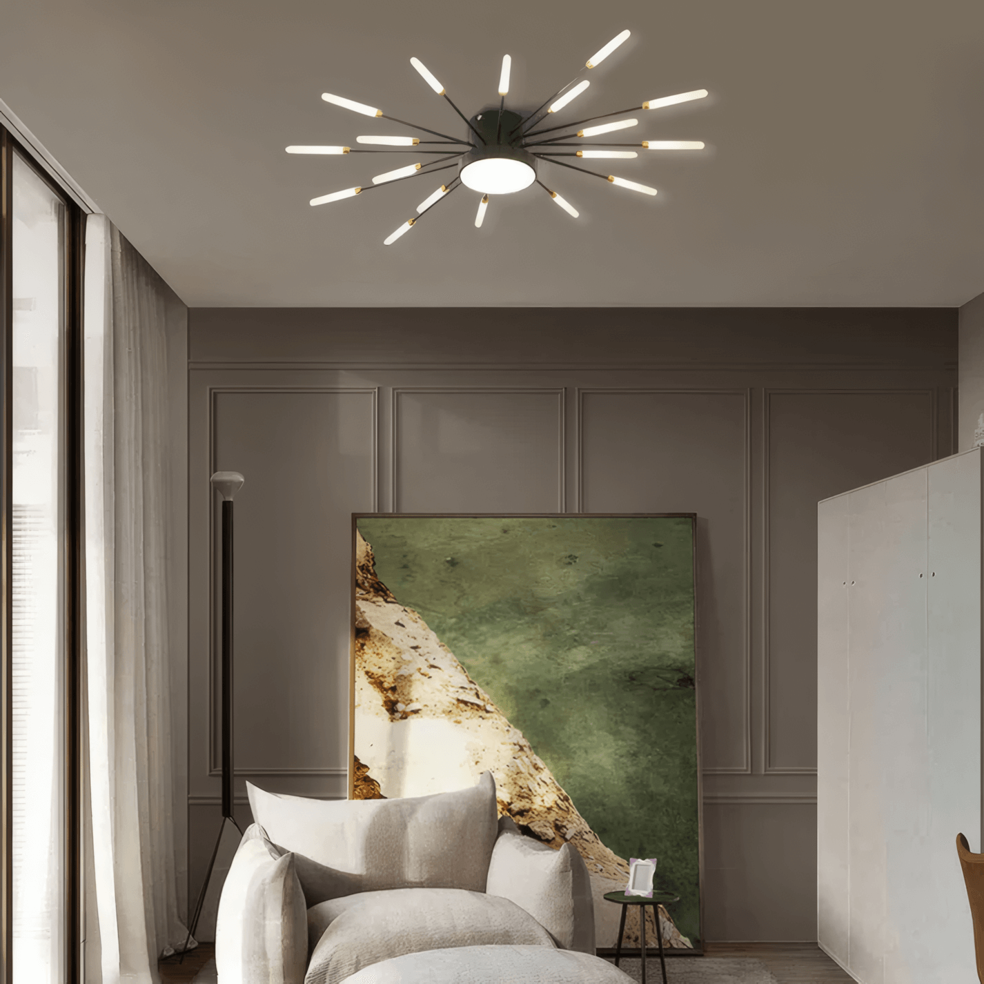 Minimalist Black Ceiling Light Fireworks for Living Room-2