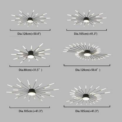 Nebula Moderne Feuerwerks-Deckenleuchte – Dimmbar fürs Schlafzimmer