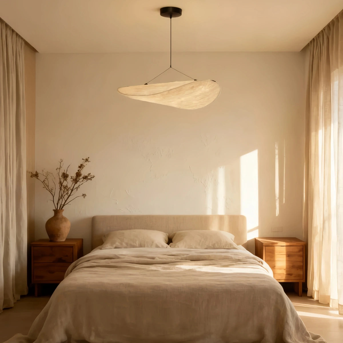 Lámpara colgante Crema Art Déco blanca – Diseño de metal curvo para comedor