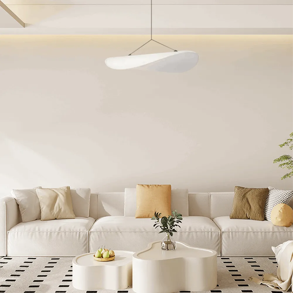 Art Deco White Pendant Light 