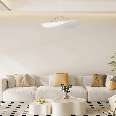 Art Deco White Pendant Light 