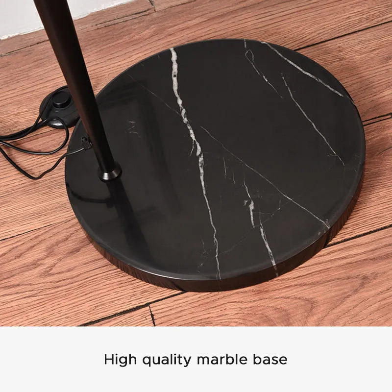Modern Black Floor Lamp – Metal & Acrylic Curved