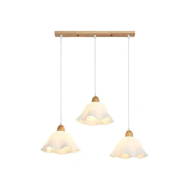 Pendant Light – White Wood/Acrylic for Dining Room