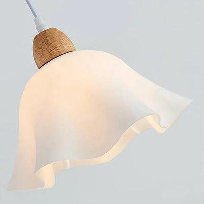 Pendant Light – White Wood/Acrylic for Dining Room