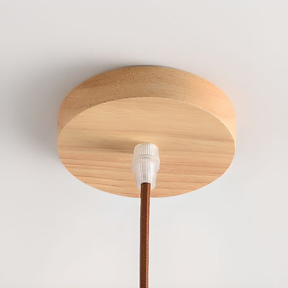 Crema Nordic Flower LED Pendant Light – White Wood/Acrylic for Dining Room