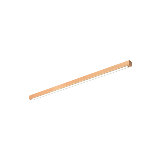 Arcato Minimalist Linear LED Ceiling Light – Walnut/Wood for Living Room