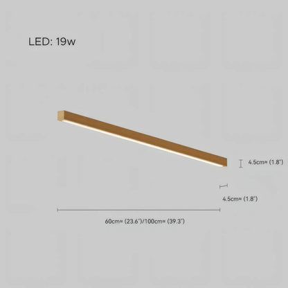 LED Ceiling Light – Walnut/Wood for Living Room