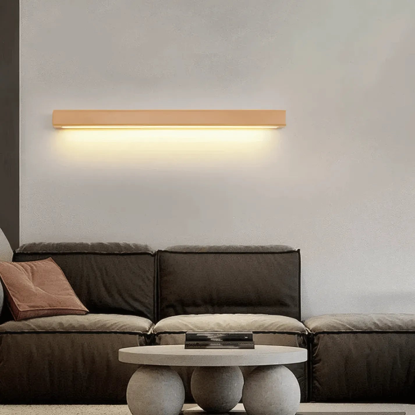 LED Ceiling Light – Walnut/Wood for Living Room