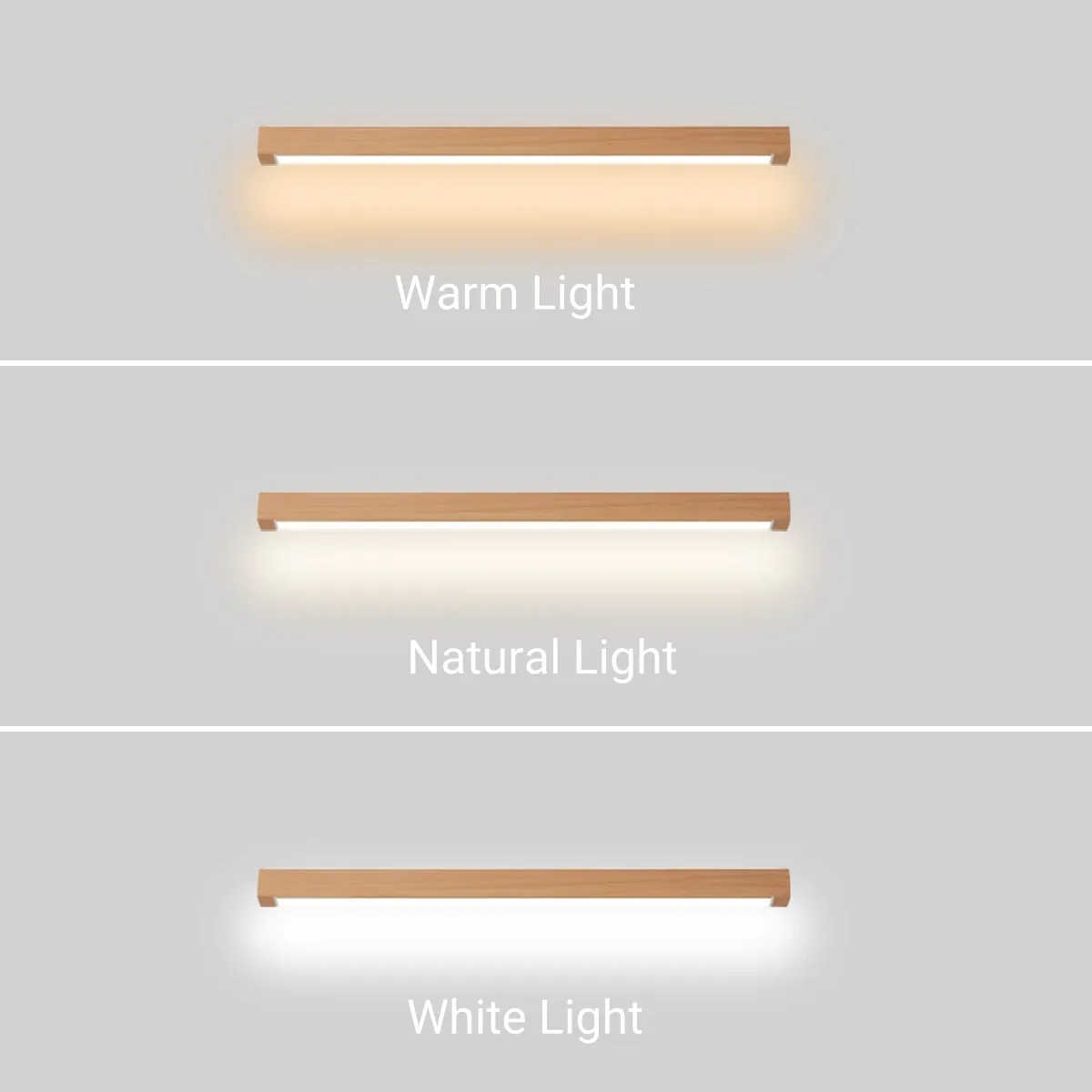 LED Ceiling Light – Walnut/Wood for Living Room