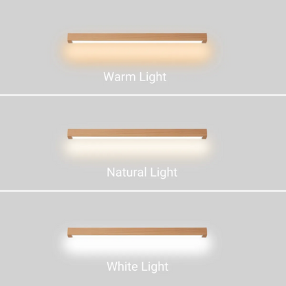 LED Ceiling Light – Walnut/Wood for Living Room