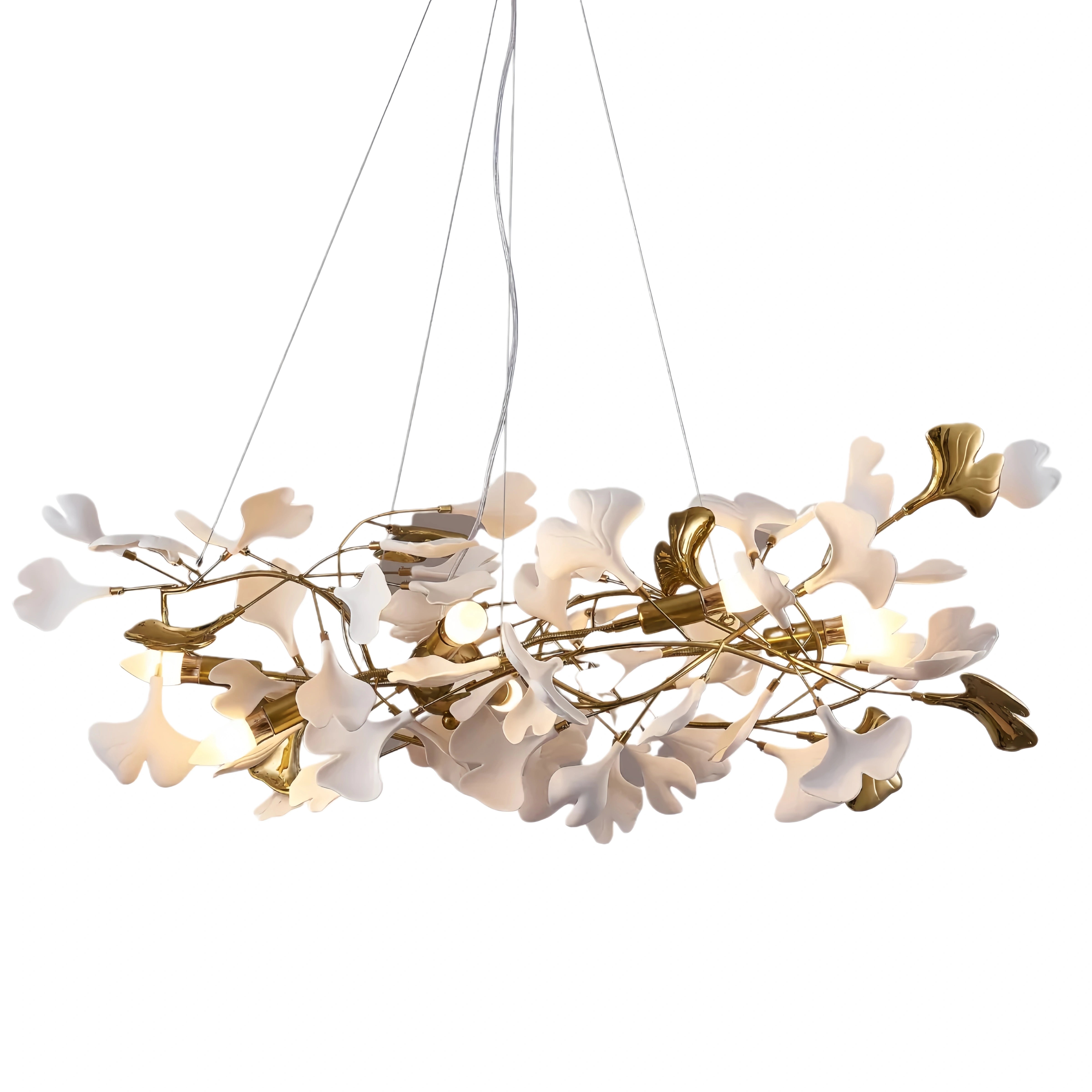 Art Deco Petal-Shaped Chandelier