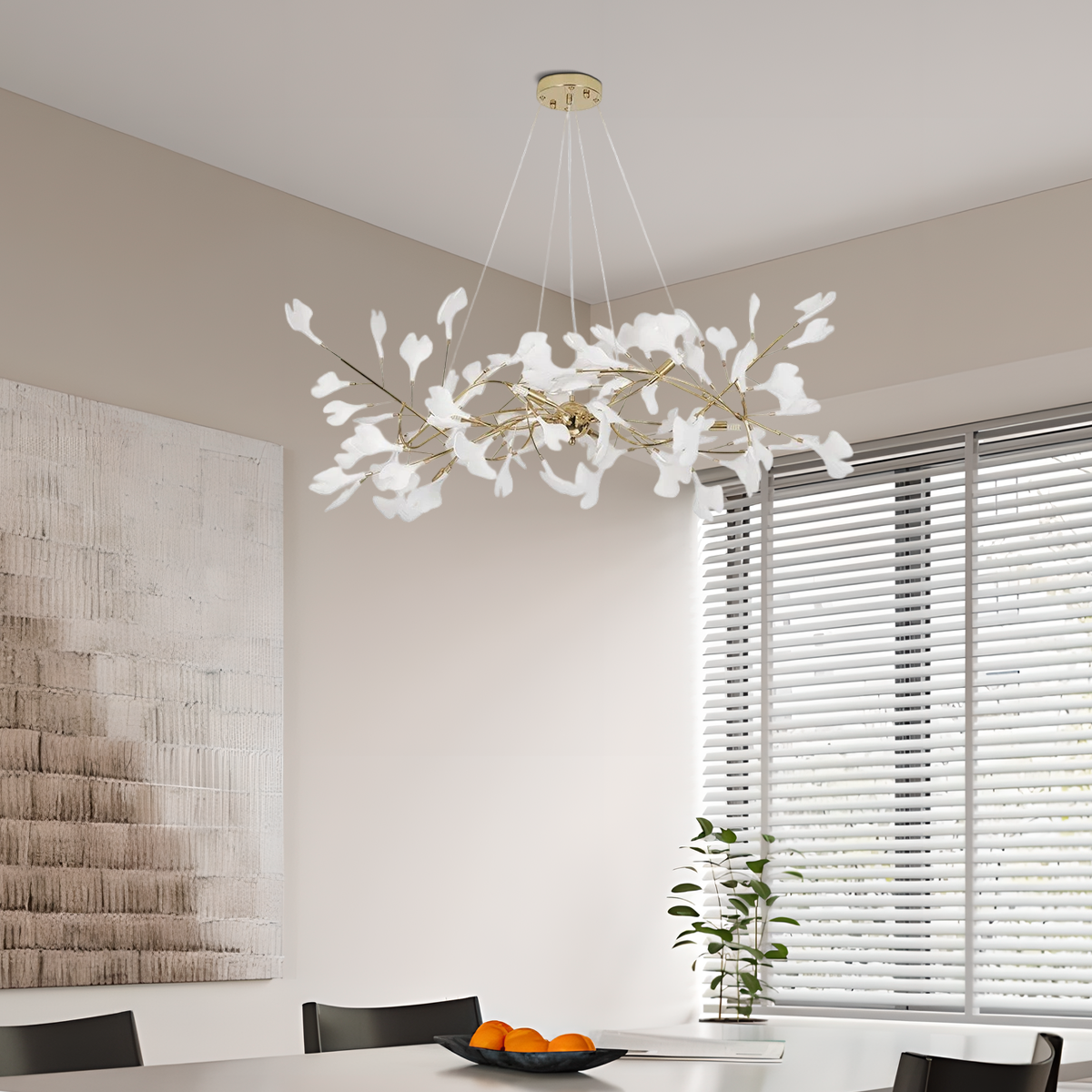 Art Deco Petal-Shaped Chandelier –  for Dining Area