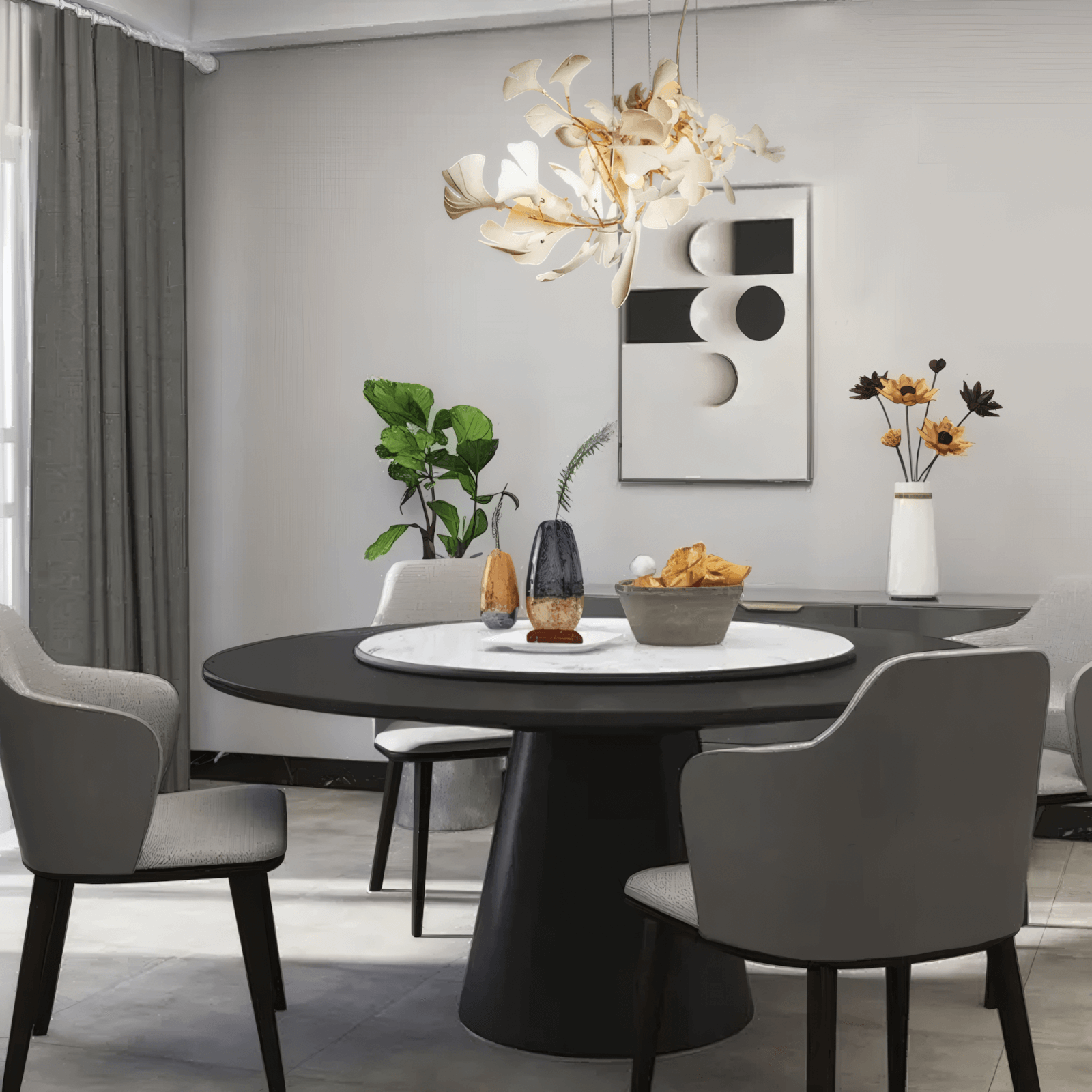 Art Deco Petal-Shaped Chandelier –  for Living Room