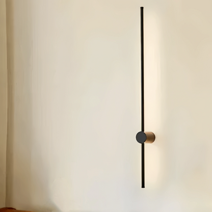Arcato Minimalist Linear Wall Lamp – Black Modern Light for Living/Bedroom