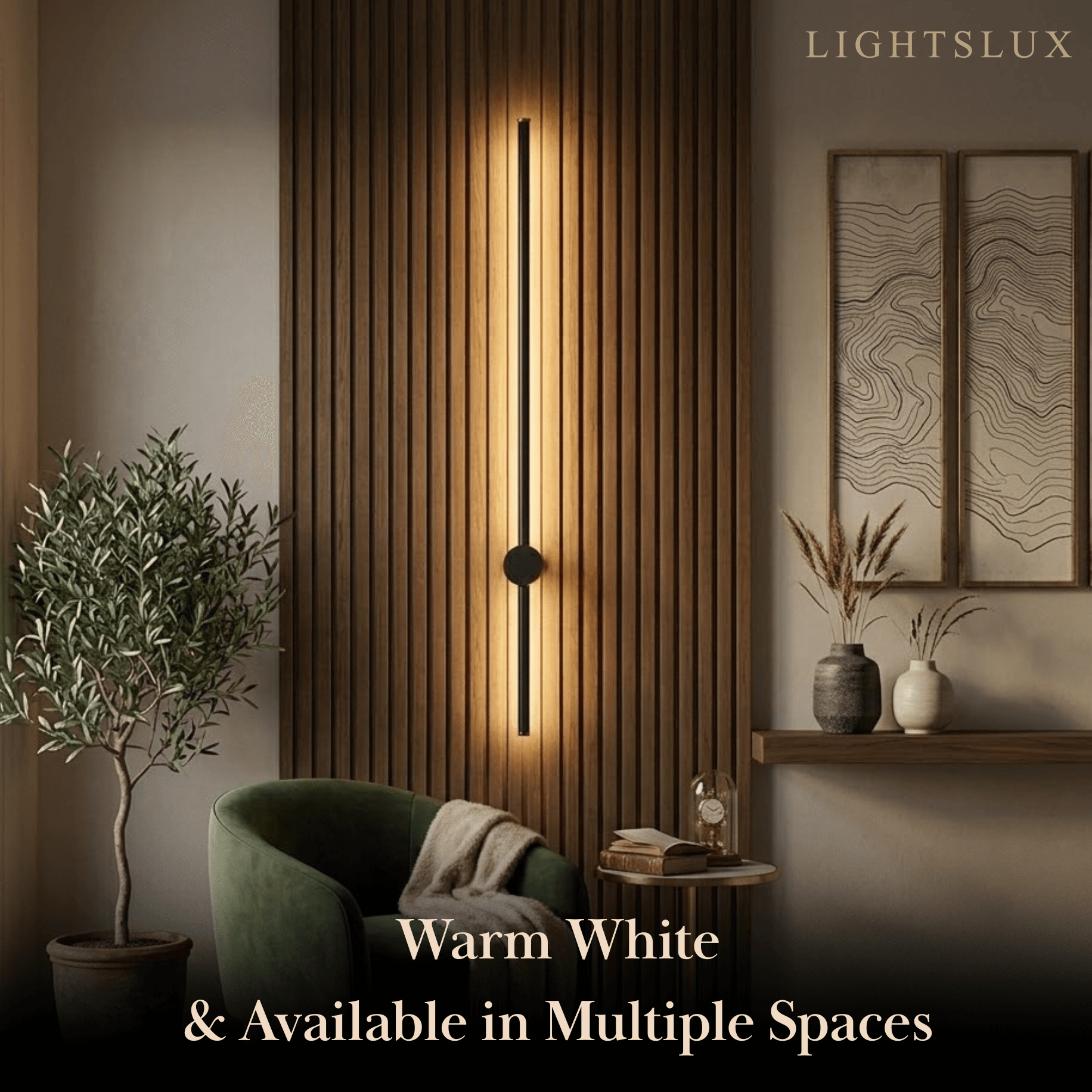 Minimalist Linear Wall Lamp – Black Modern Light 