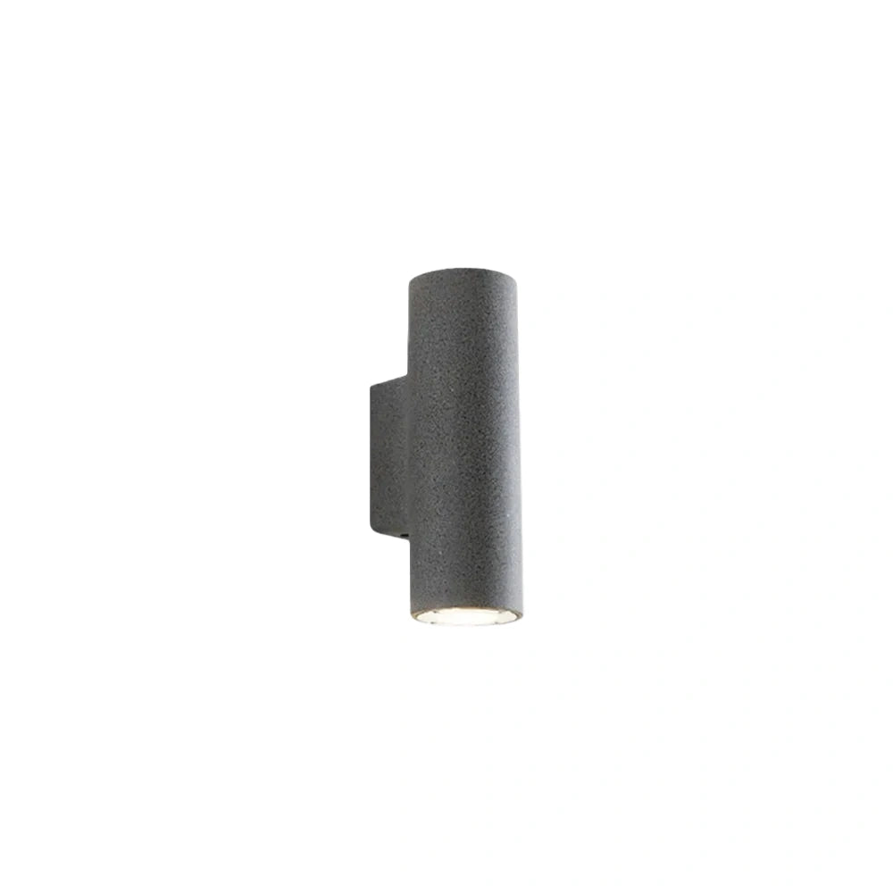 Arcato Modern Outdoor Wall Lamp- Black/White Cement Cylindrical Light for Courtyard