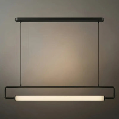 Lámpara colgante rectangular minimalista Arcato - Metal y acrílico para cocina