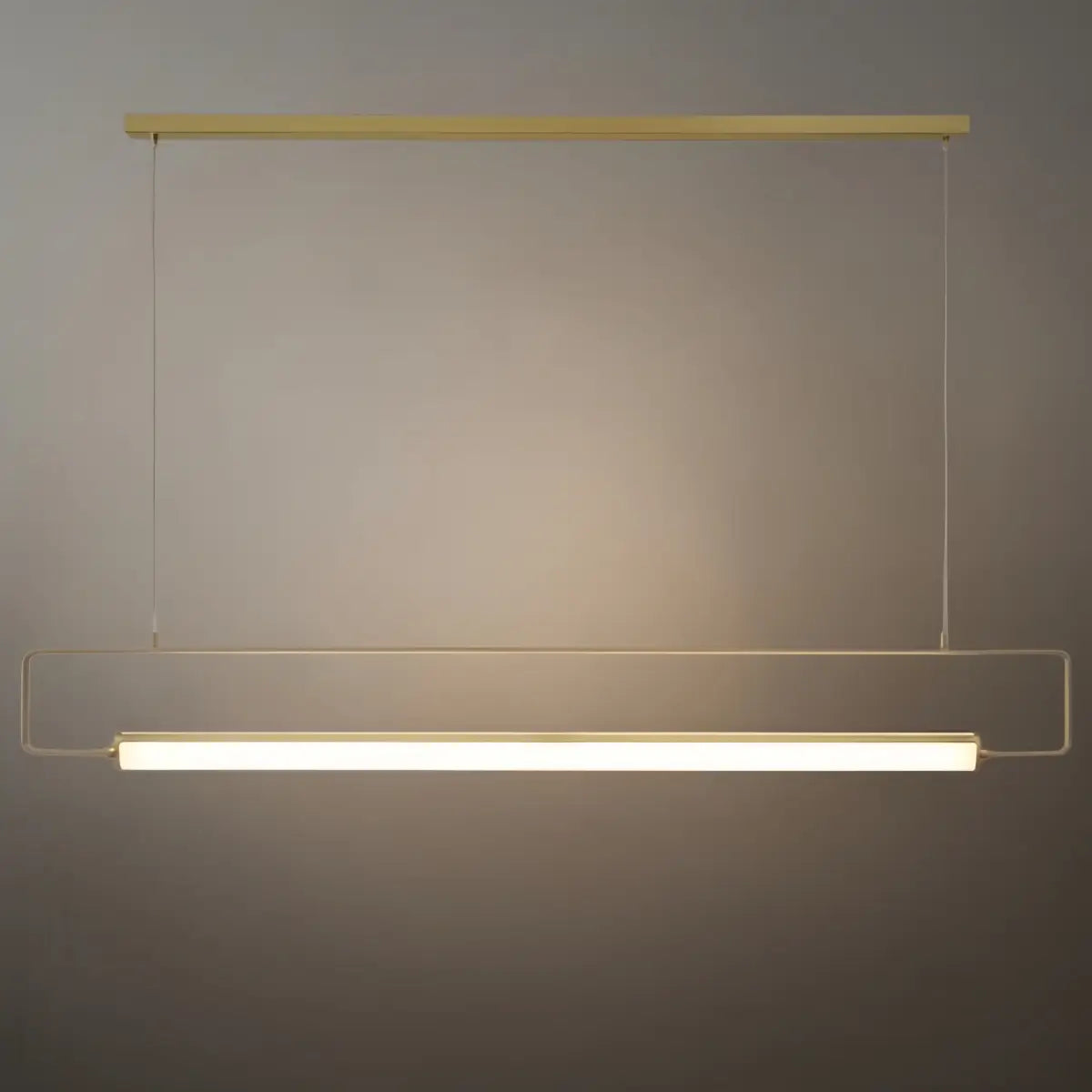 Lámpara colgante rectangular minimalista Arcato - Metal y acrílico para cocina