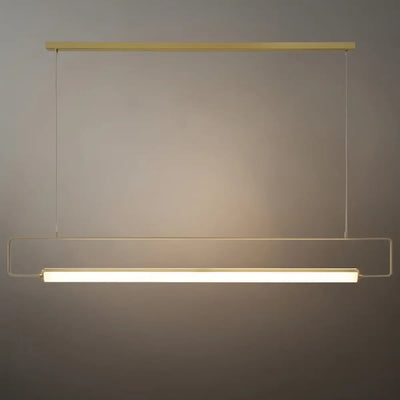 Lámpara colgante rectangular minimalista Arcato - Metal y acrílico para cocina