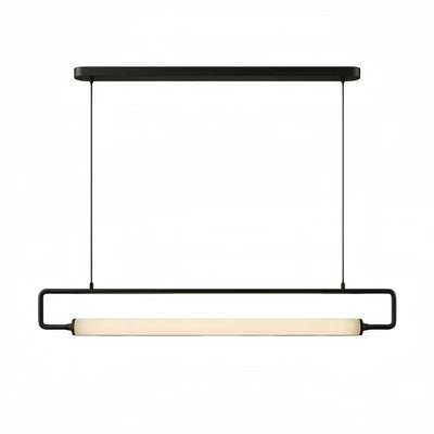 Lámpara colgante rectangular minimalista Arcato - Metal y acrílico para cocina