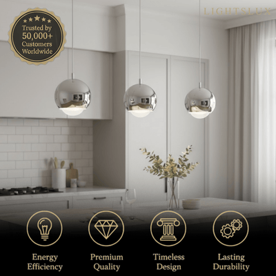 Excelis Modern Ball Pendant Light Gold