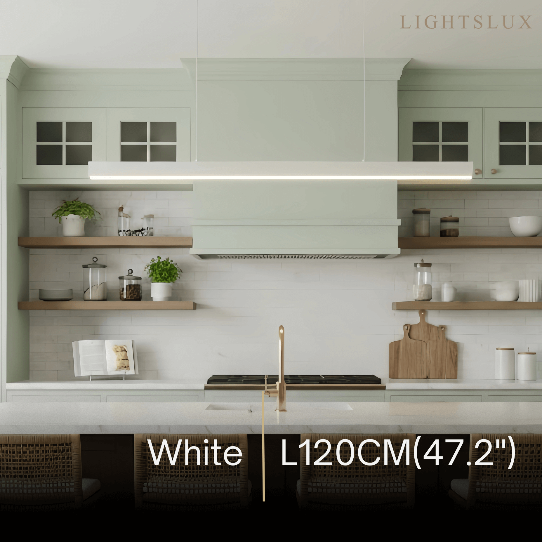 Arcato Minimalist Dimmable Linear Pendant Light – Black or White Acrylic for Dining Room