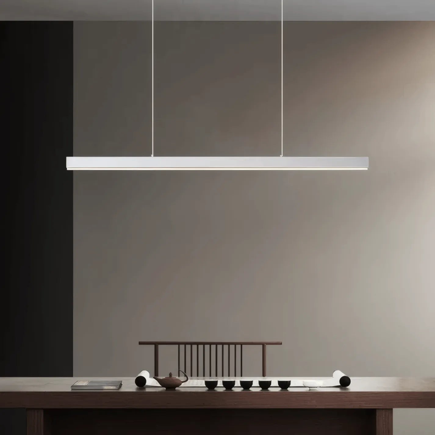 Minimalist Dimmable Linear Pendant Light