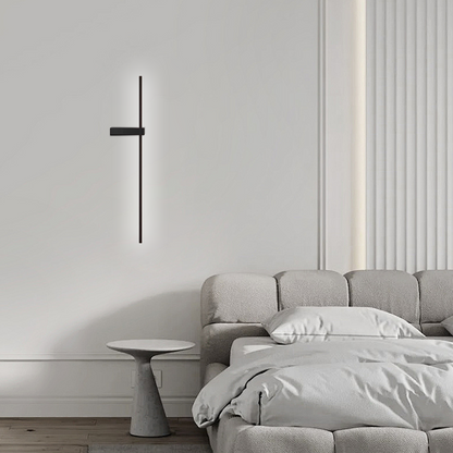 Arcato Minimalist Linear LED Wall Lamp – Black/White/ Red for Living Room