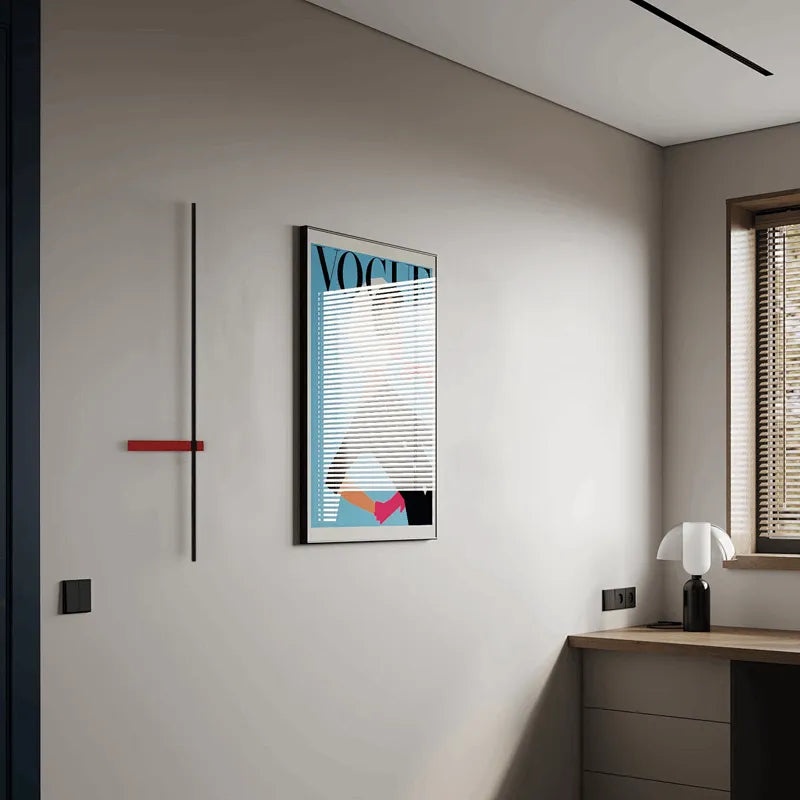 LED Wall Lamp – Black/White/ Red for Living Room