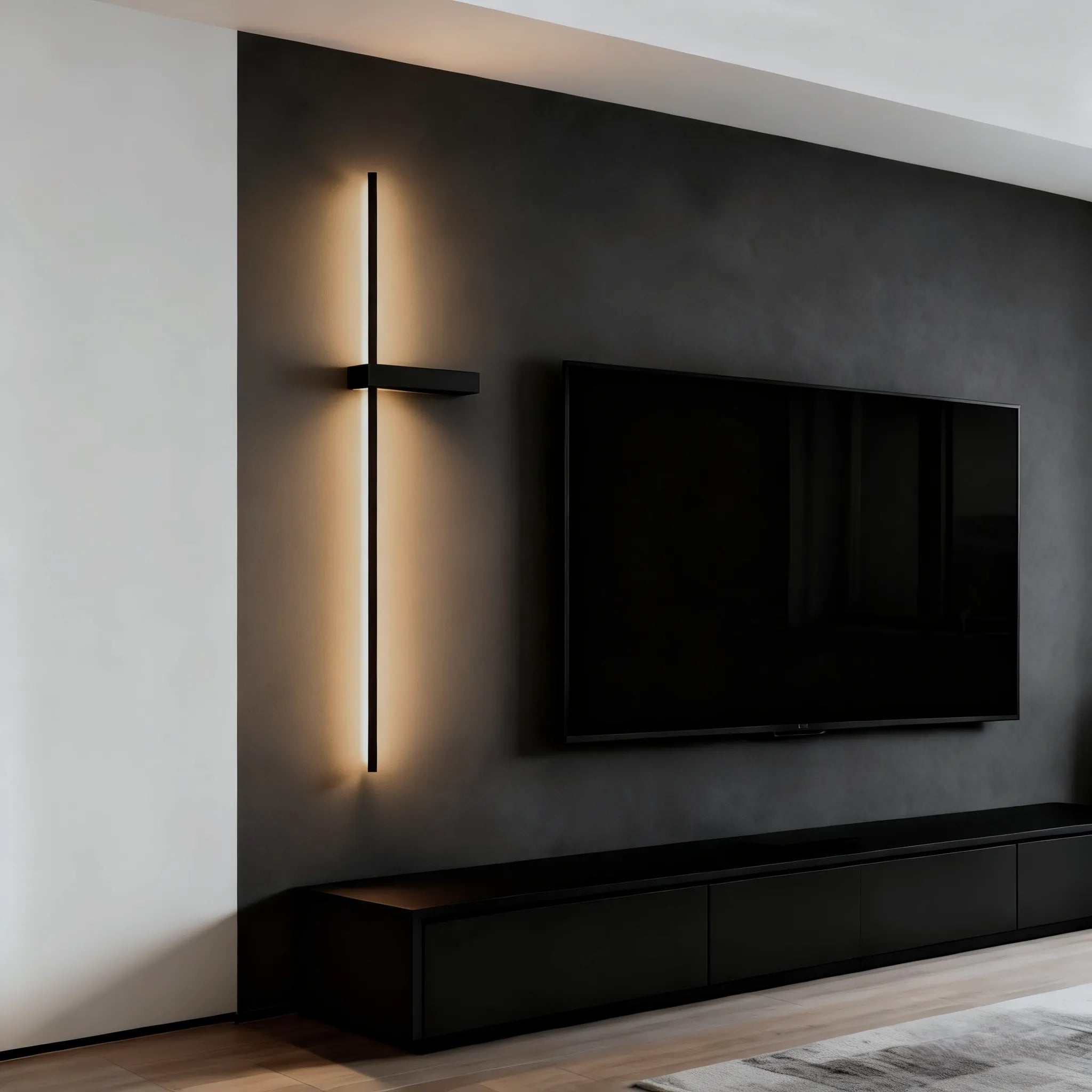 LED Wall Lamp – Black/White/ Red for Living Room