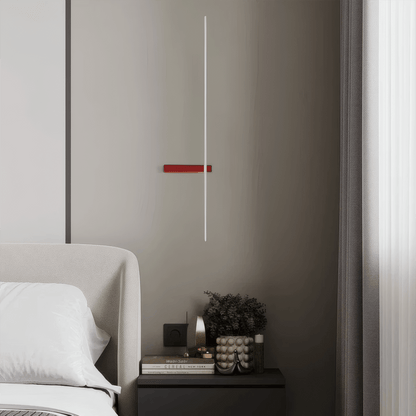 Minimalist White Red Wall Lamp Linear Bedroom