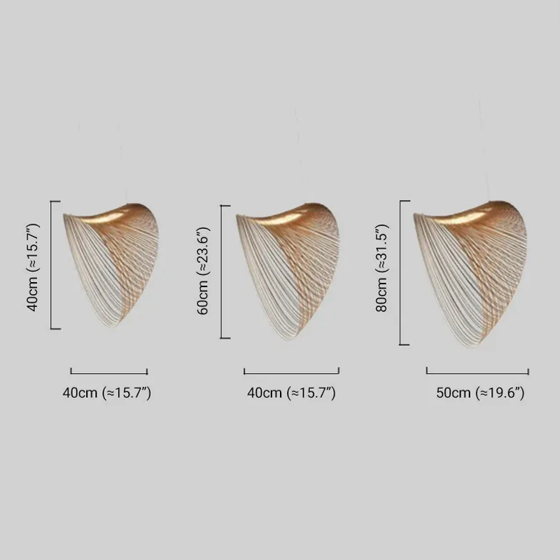 Art Deco Pendant Light Irregular Dimension