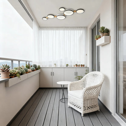 Modern Round Ceiling Light Gray