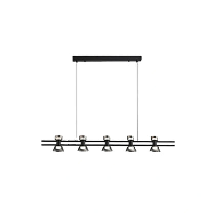  Pendant Light - Black/Gold Metal & Glass for Dining Room
