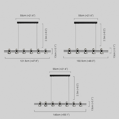 Modern Pendant Light Dimension