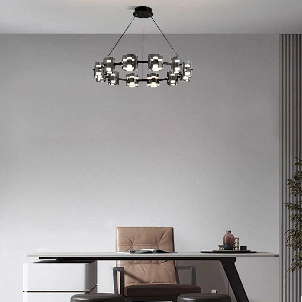 Excelis Royal Pendant Light - Gold/Black Metal