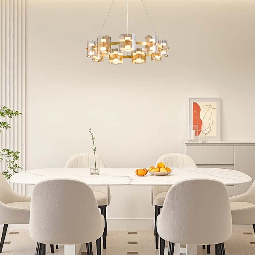 Royal Pendant Light - Gold Ring for Dining Room