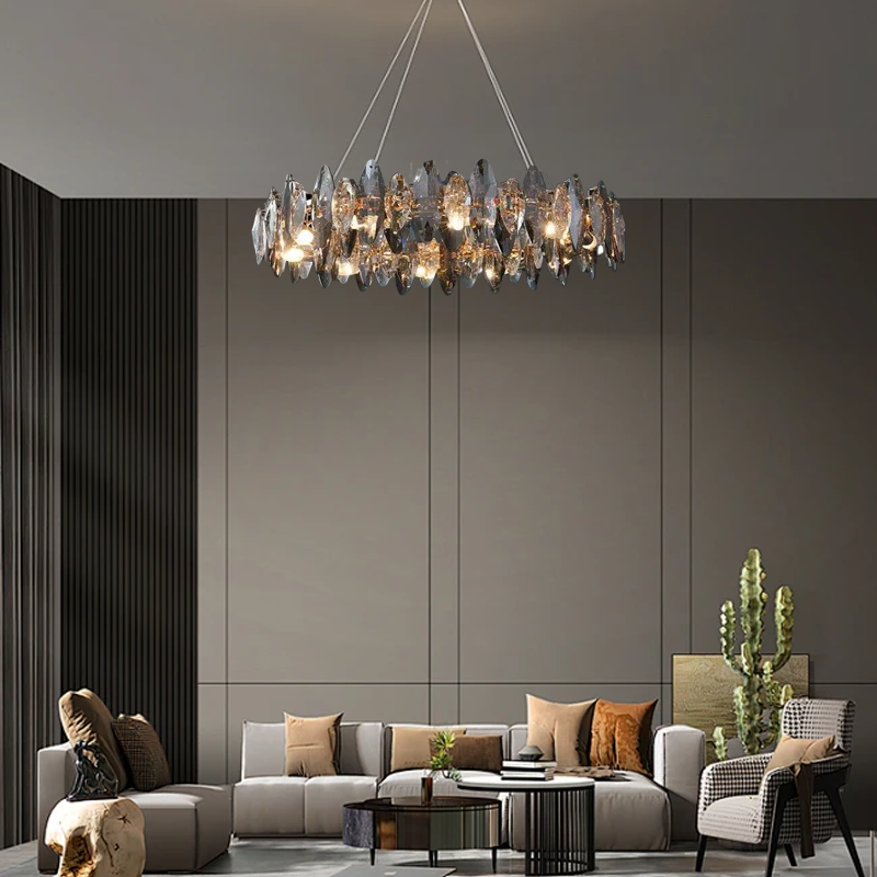 Royal Crystal Pendant Light for Living Room