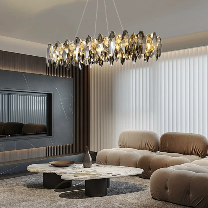Royal Crystal Pendant Light for Living Room