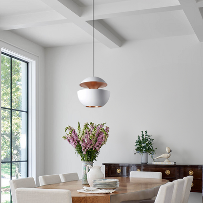 Modern Large White Globe Pendant Light for Dining Room