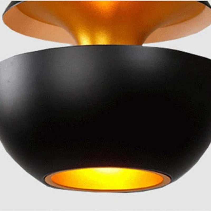 Modern Egg-Shaped Black Pendant Light