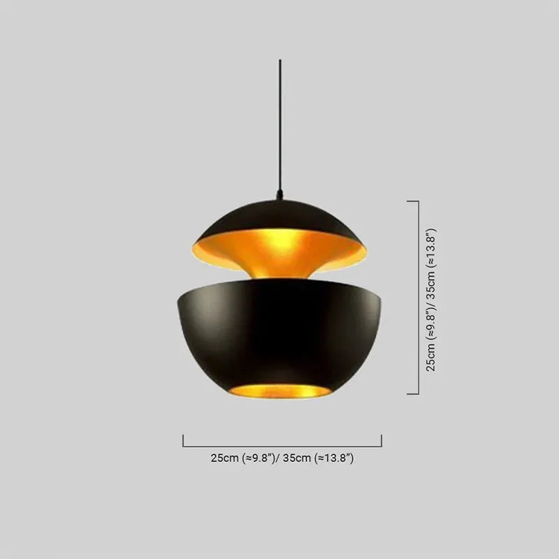 Modern Globular Pendant Light Size