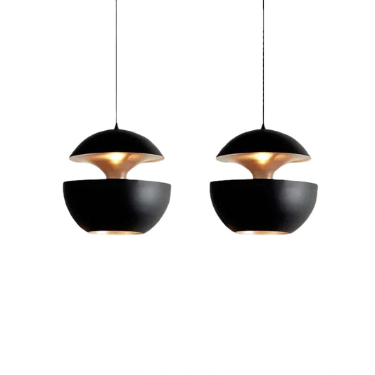 Irondale Modern Globular Pendant Light – Luxurious White/Black Metal for Kitchen Island
